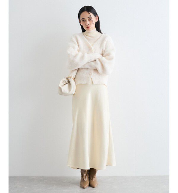 VIS「パールボタンVネック片畦ニットカーディガン」|カーディガン|