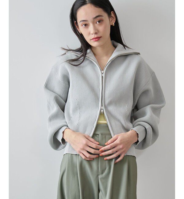 VIS「Wジップハイネックニットカーディガン」|カーディガン|