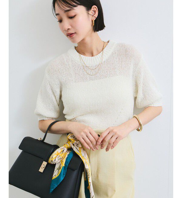 VIS「【洗える】アイレットブークレコンパクトニット」|Tシャツ・カットソー|