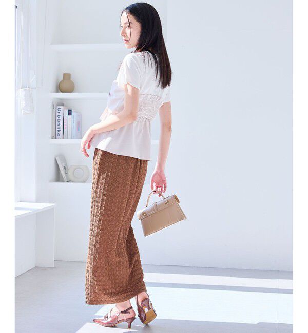 VIS「【新色追加】【美easy】ねじりリボンTシャツドッキングプルオーバー【接触冷感/洗える】」|Tシャツ・カットソー|