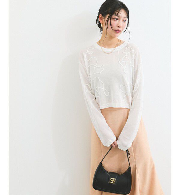 VIS「コード刺繍シアーニット」|ニット・セーター|