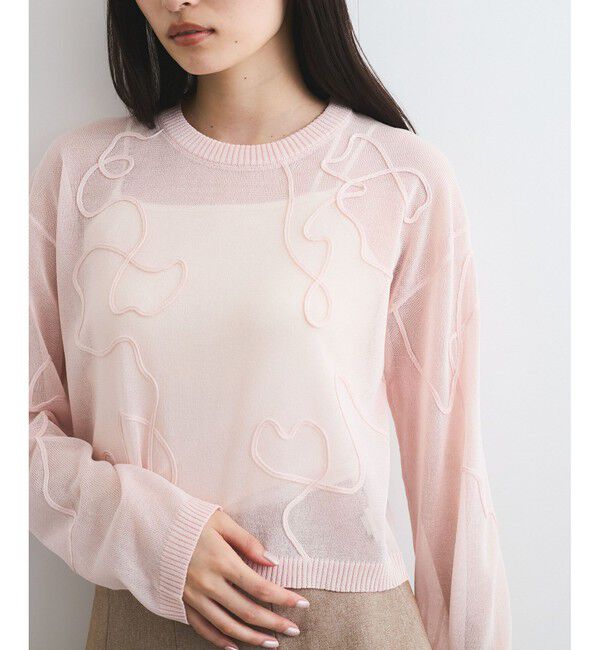 VIS「コード刺繍シアーニット」|ニット・セーター|