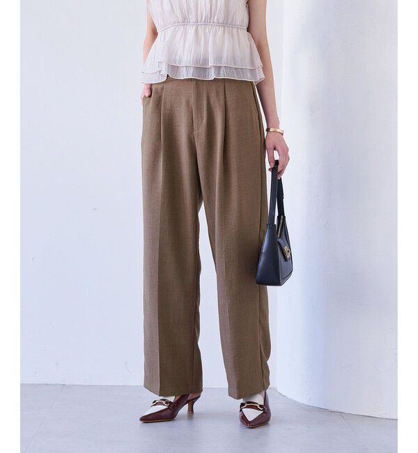 VIS「美easyリネンライクワイドパンツ/イージーケア・接触冷感・セットアップ対応」|スラックス|
