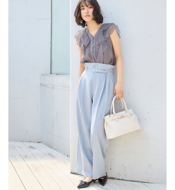 VIS「シアーフリルブラウス」|シャツ・ブラウス|