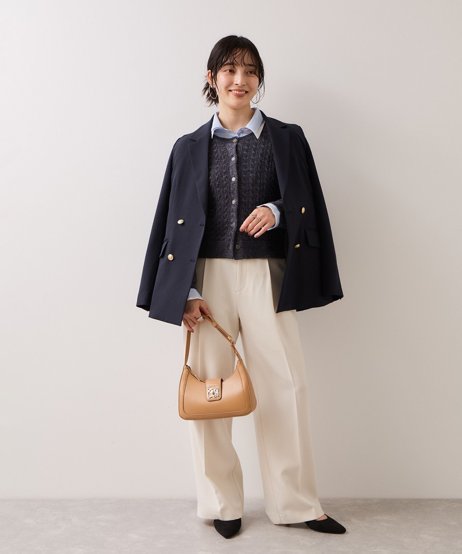 VIS「【180℃美人見え】ハンドルリボンワンショルダーバッグ」|ショルダー・メッセンジャー|