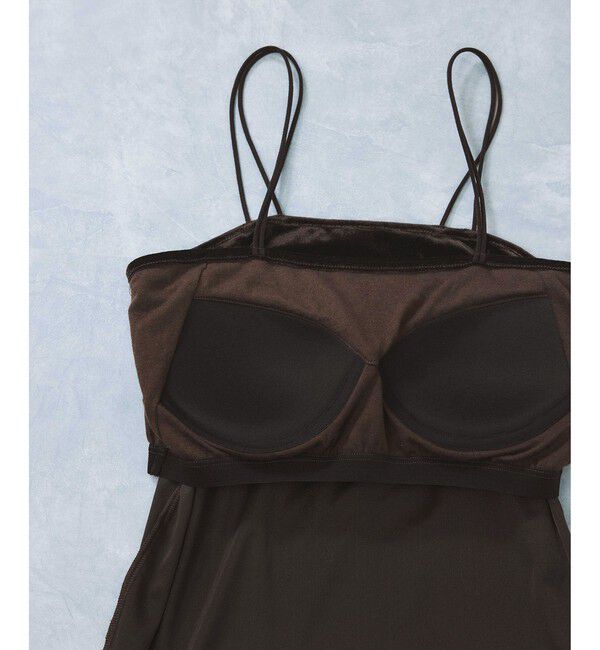 VIS「カップ付きベロアキャミソール」|キャミソール|