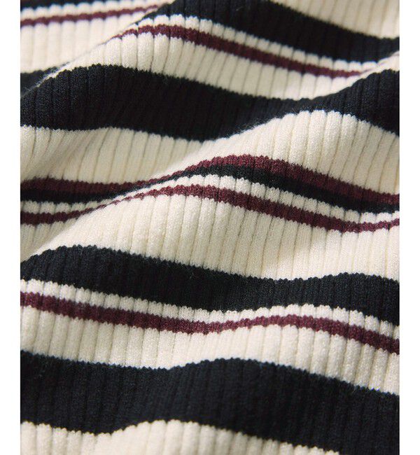 VIS「【美得】スリーブ釦アクセントリブニット/WEB限定FSサイズ・静電気防止」|ニット・セーター|