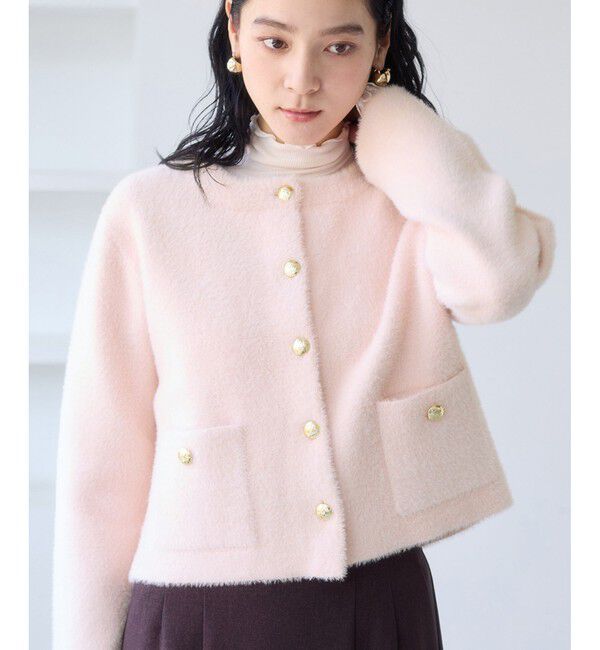 VIS「接結ミニフェザーニットジャケットカーディガン/一部WEB限定カラー」|カーディガン|