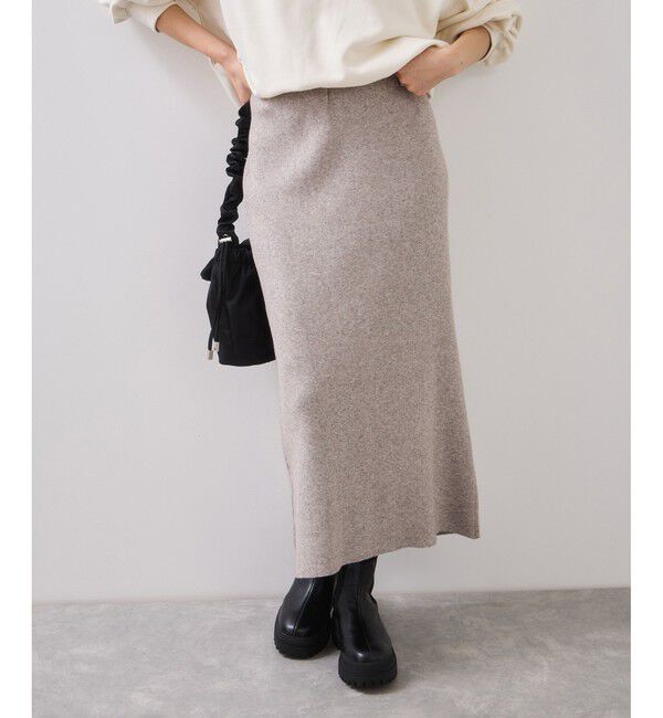 VIS「リブニットスカート/セットアップ対応」|スカート|ベージュ系(29)