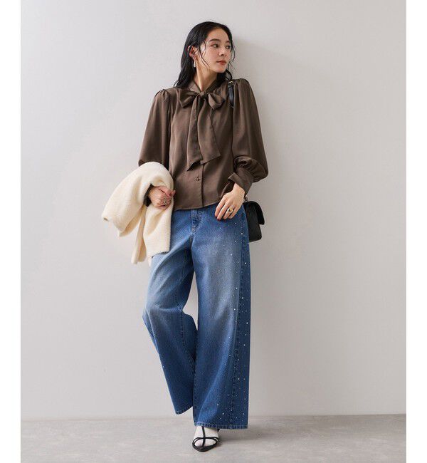 VIS「サテンボウタイブラウス」|シャツ・ブラウス|