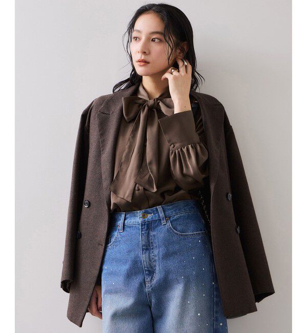 VIS「サテンボウタイブラウス」|シャツ・ブラウス|