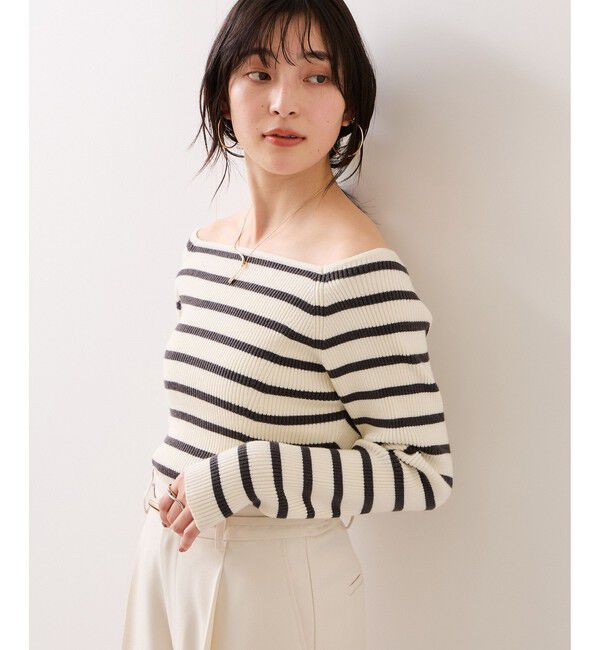 VIS「【美得】スクエアネックニットプルオーバー」|ニット・セーター|