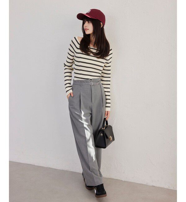 VIS「【美得】スクエアネックニットプルオーバー」|ニット・セーター|