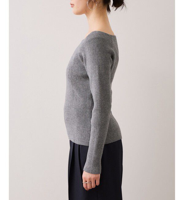 VIS「【美得】スクエアネックニットプルオーバー」|ニット・セーター|