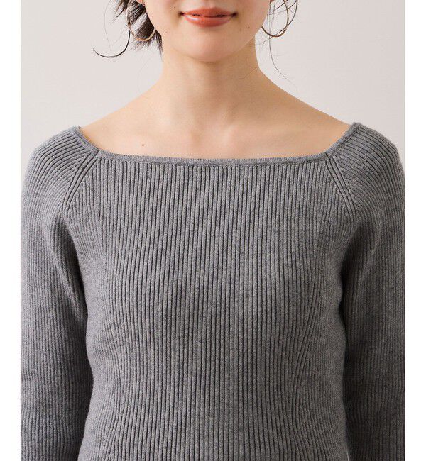 VIS「【美得】スクエアネックニットプルオーバー」|ニット・セーター|