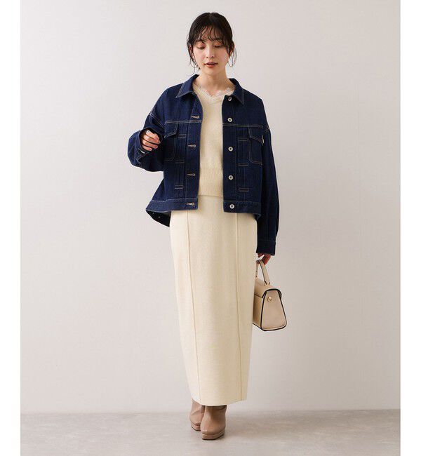 VIS「Vネックレースニットプルオーバー」|ニット・セーター|