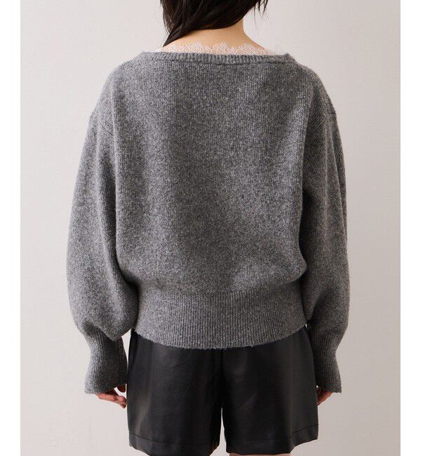 VIS「Vネックレースニットプルオーバー」|ニット・セーター|