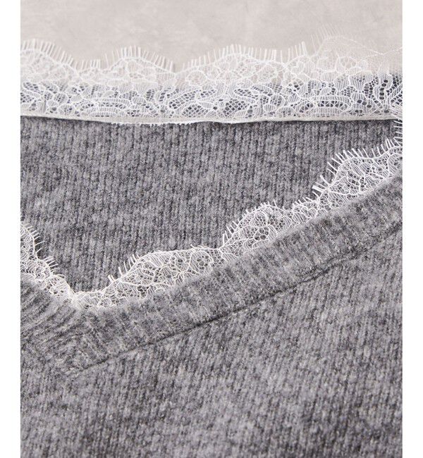 VIS「Vネックレースニットプルオーバー」|ニット・セーター|