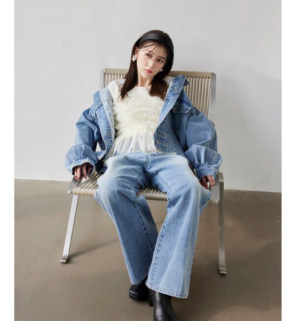 VIS「フレアシルエットデニムパンツ」|デニム|