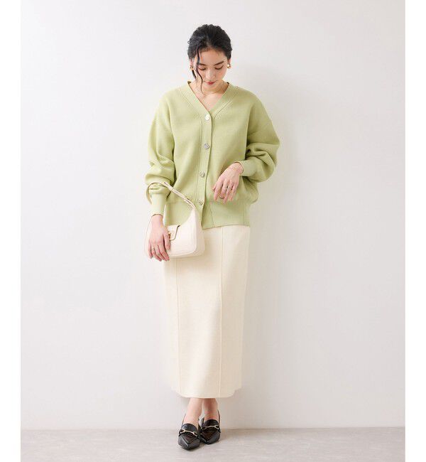 VIS「釦アクセントコクーンカーディガン」|カーディガン|