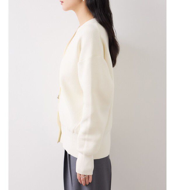 VIS「釦アクセントコクーンカーディガン」|カーディガン|