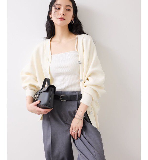 VIS「釦アクセントコクーンカーディガン」|カーディガン|