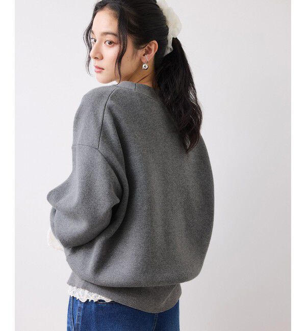 VIS「釦アクセントコクーンカーディガン」|カーディガン|