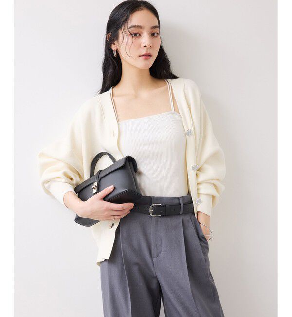 VIS「釦アクセントコクーンカーディガン」|カーディガン|オフホワイト(15)