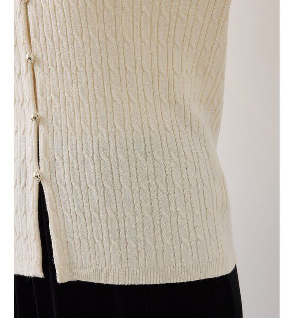 VIS「ポロ衿ケーブルカーディガン」|カーディガン|