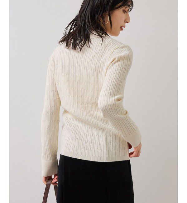 VIS「ポロ衿ケーブルカーディガン」|カーディガン|