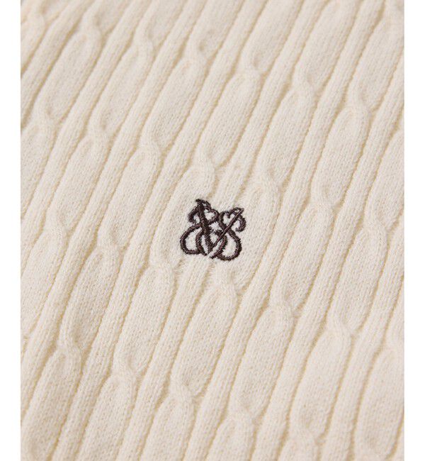 VIS「ポロ衿ケーブルカーディガン」|カーディガン|