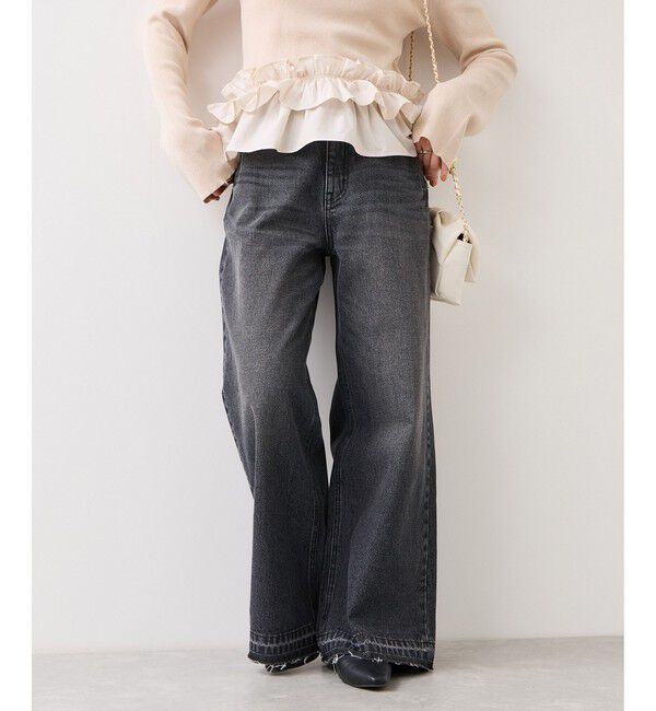 VIS「バギーワイドデニムパンツ」|デニム|ブラック系(02)