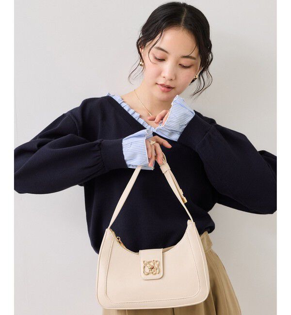 VIS「フリルドッキングニットプルオーバー」|ニット・セーター|