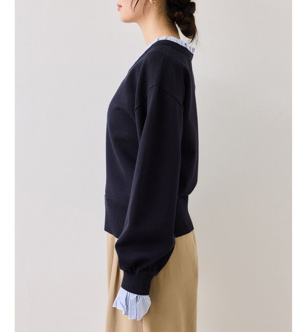 VIS「フリルドッキングニットプルオーバー」|ニット・セーター|