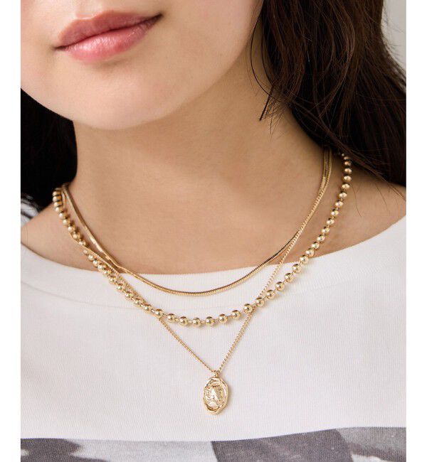 VIS「ダブルチェーンコインネックレス」|ネックレス|