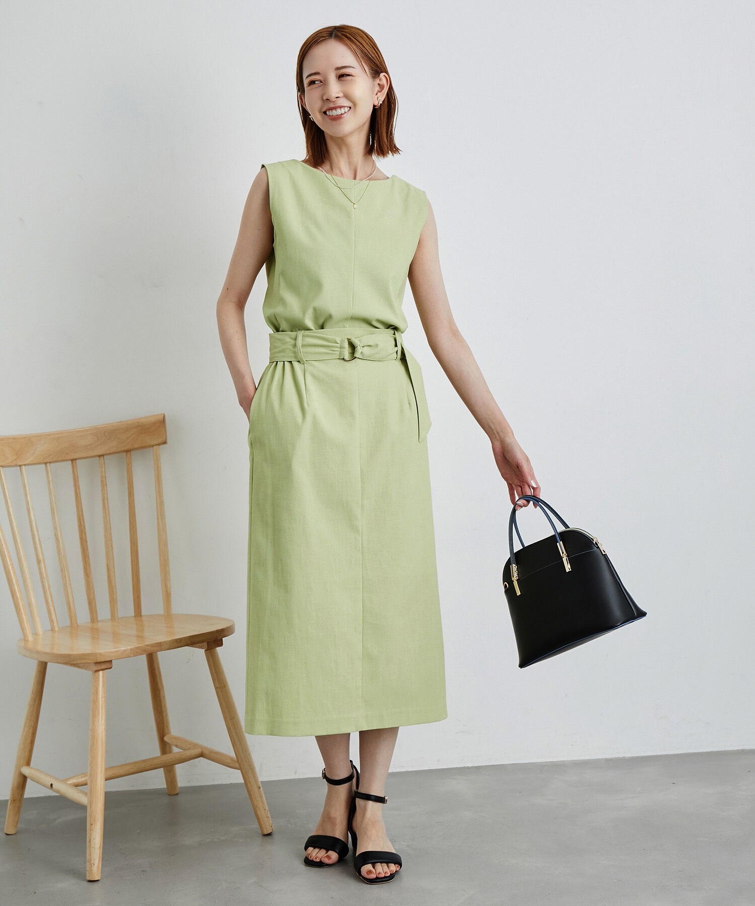 Rope&rsquo;Picnic「洗える/2WAY・セットアップ対応/ウエストベルトストレートスカート」|スカート|