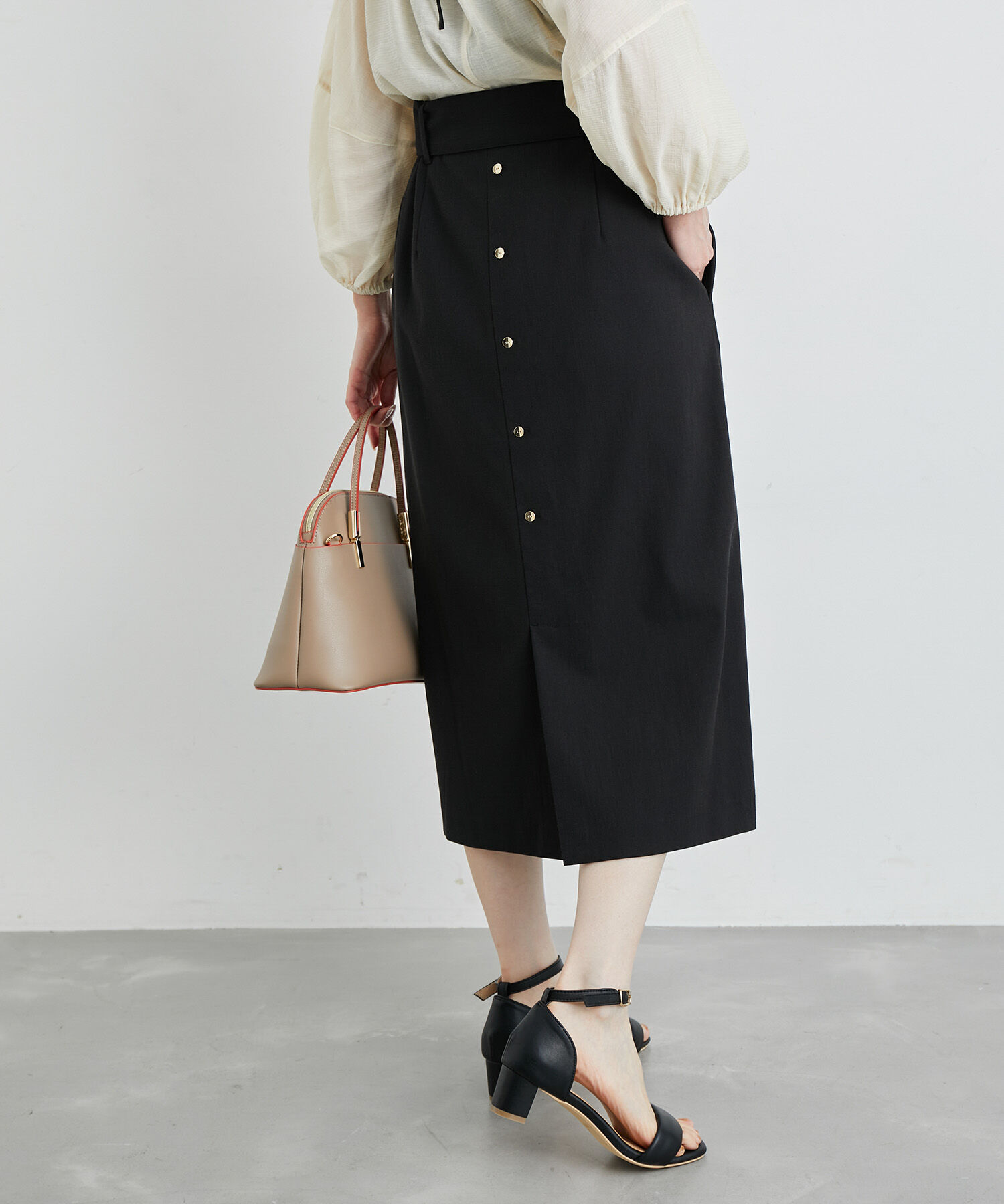 Rope&rsquo;Picnic「洗える/2WAY・セットアップ対応/ウエストベルトストレートスカート」|スカート|