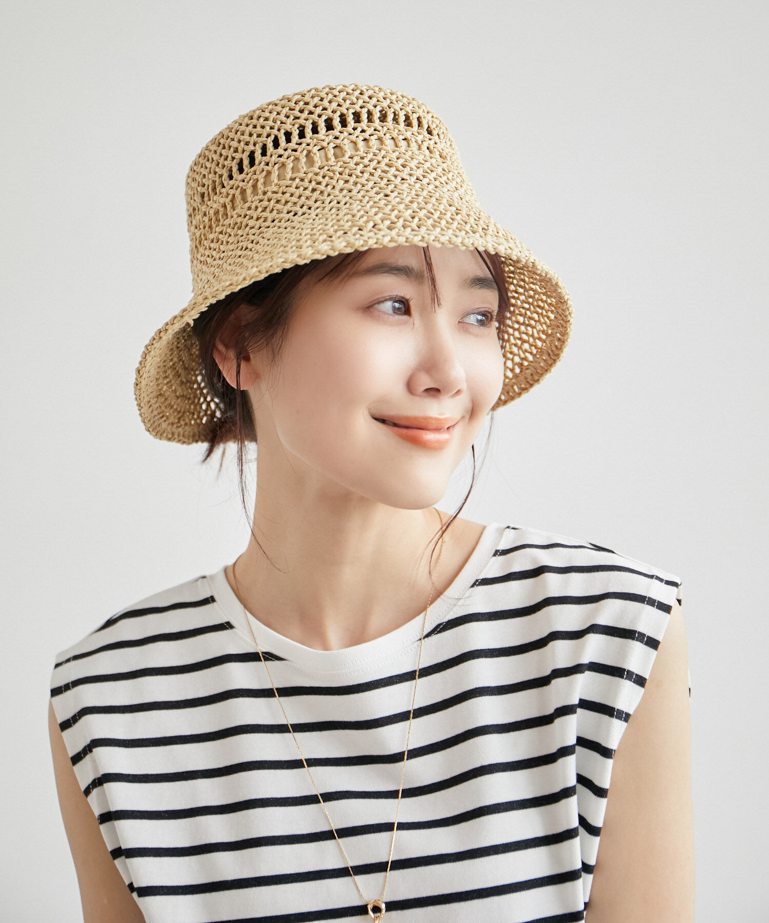 ROPE PICNIC PASSAGE「透かし編みハット」|ハット|ベージュ(27)