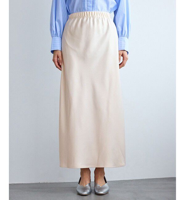 Rope&rsquo;Picnic「細見えバイアスサテンスカート/イージーケア」|スカート|