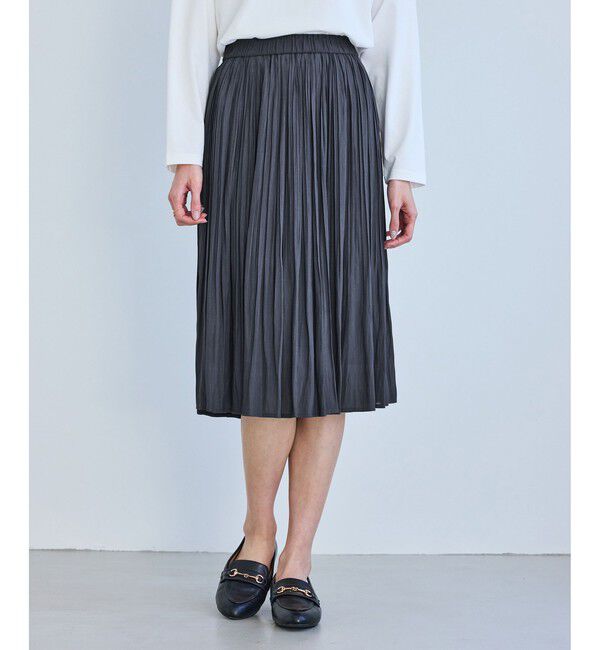 Rope&rsquo;Picnic「着丈が選べるエアリープリーツスカート」|スカート|