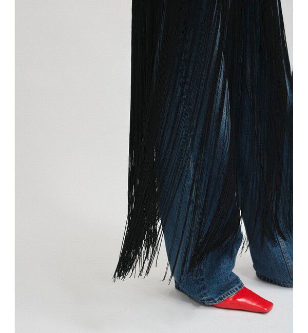 ADAM ET ROPE'「フリンジニットスカート」|スカート|