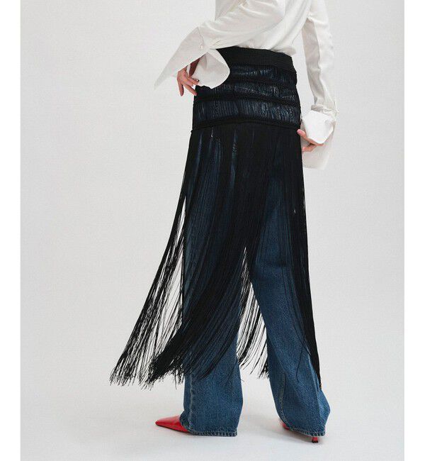 ADAM ET ROPE'「フリンジニットスカート」|スカート|