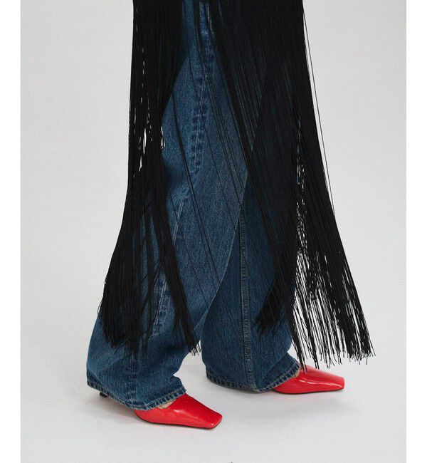 ADAM ET ROPE'「フリンジニットスカート」|スカート|