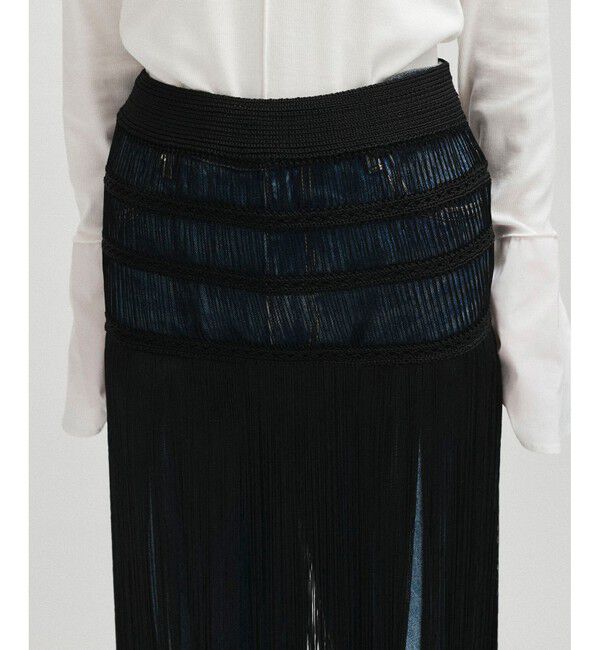 ADAM ET ROPE'「フリンジニットスカート」|スカート|