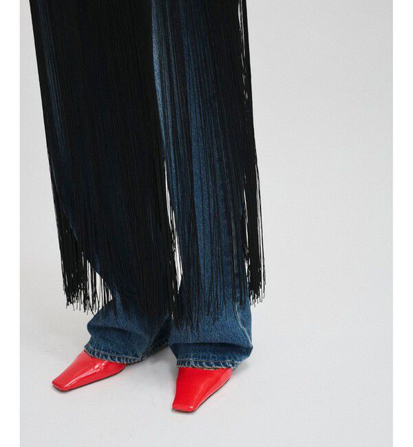 ADAM ET ROPE'「フリンジニットスカート」|スカート|