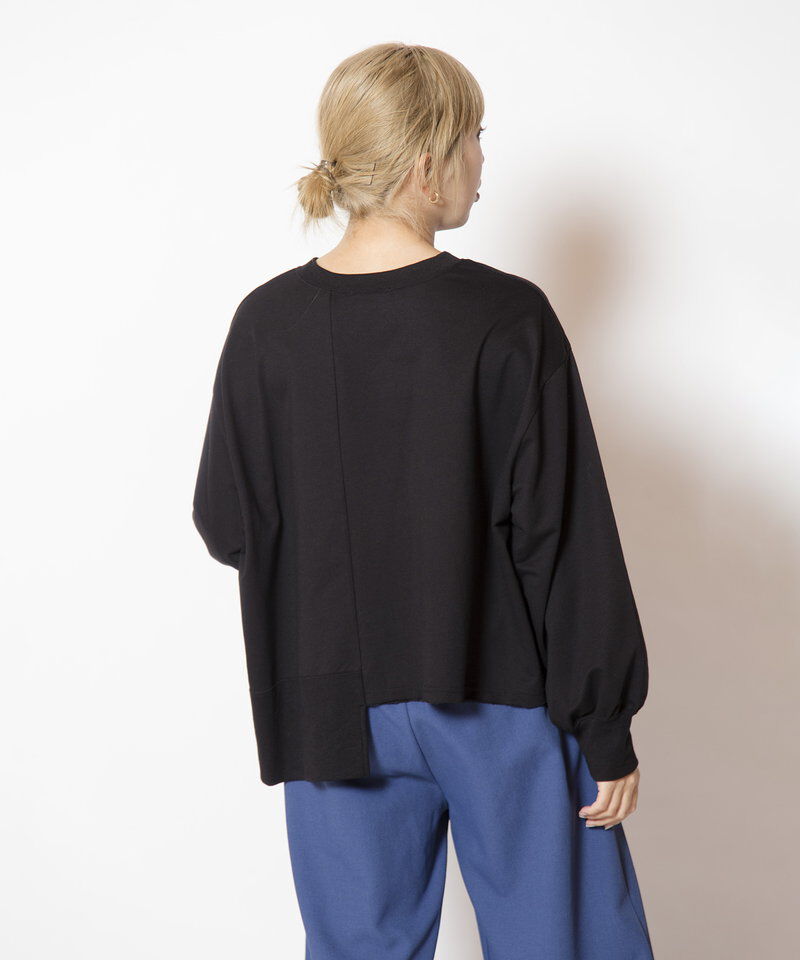  「箔プリント切替プルオーバー」|Tシャツ・カットソー|