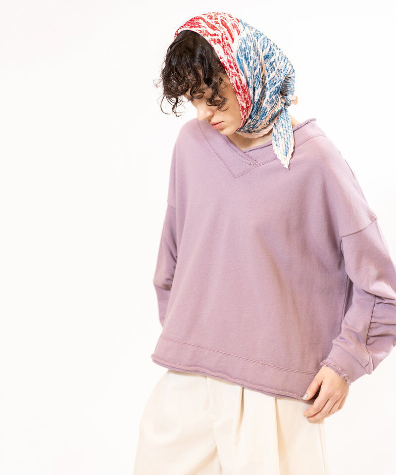  「裏毛Vネックプルオーバー」|Tシャツ・カットソー|