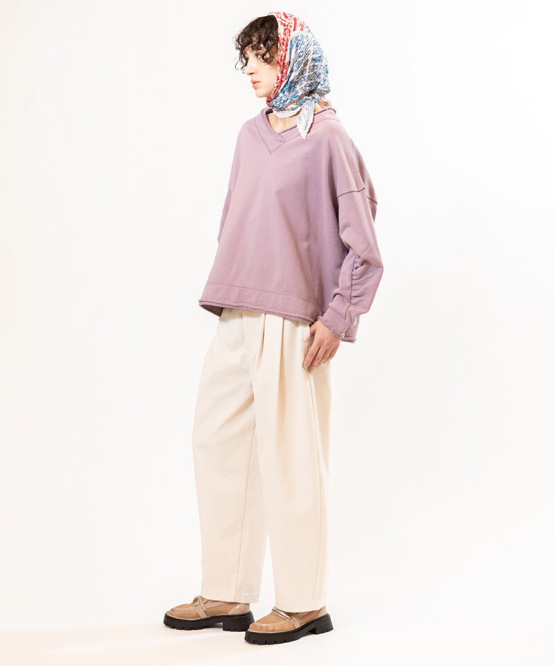  「裏毛Vネックプルオーバー」|Tシャツ・カットソー|