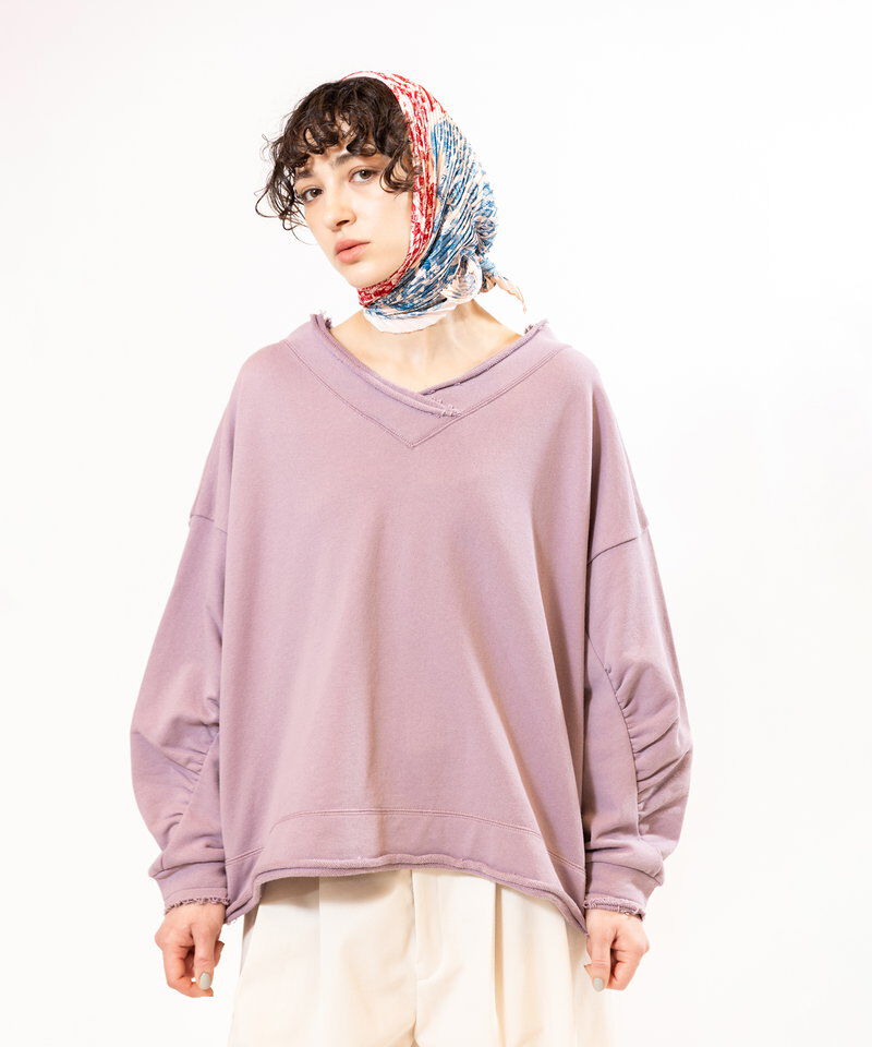  「裏毛Vネックプルオーバー」|Tシャツ・カットソー|