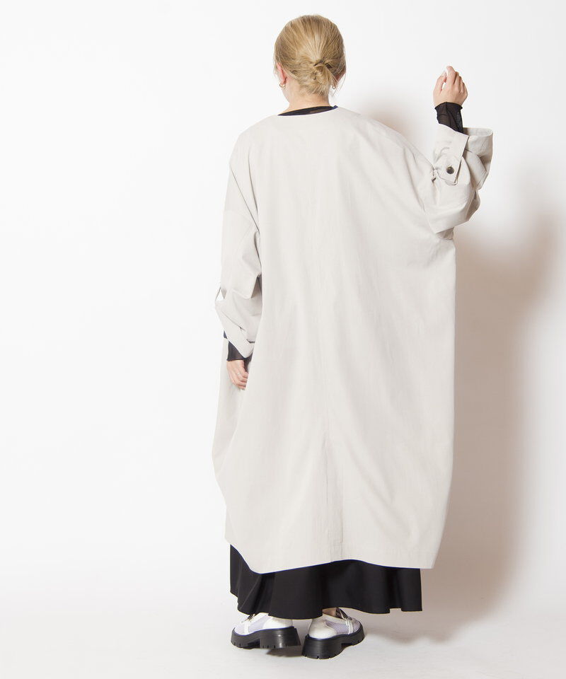  「ダブルブレストビッグコート」|ノーカラーコート|